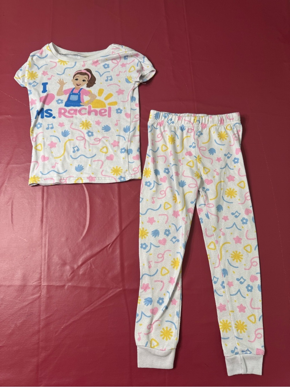 Ms. Rachel 4T Girls Pajama Set – Matching Top & Pants